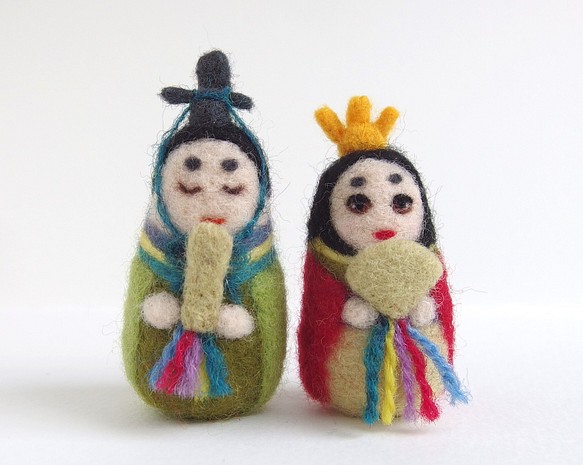 羊毛フェルト マトリョーシカ ひな人形 1枚目の画像