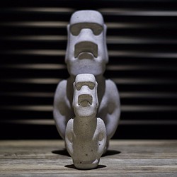 奇舍記。復活節島水泥石像二代（小）-摩艾Moai(水泥擺件/禮品/水族魚缸/園藝造景) 第1張的照片