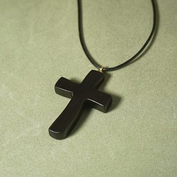 十字架~エボニーのネックレス 1枚目の画像