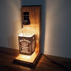 【ボトルランプ】ジャックダニエルのスタンドランプ 背板付き 照明 