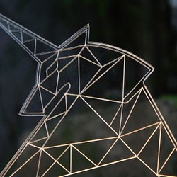 独角兽 桌面立體雕刻實木LED小臺燈 第1張的照片