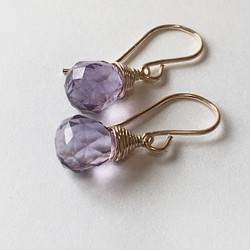 [PE] Amethyst (Light purple) Pierced Earring 1枚目の画像