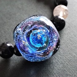 “地球”手鐲Tonbo球珠寶太空玻璃銀河星星真石男士父親節 第1張的照片