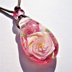 《玫瑰〜和平》吊墜玻璃杯蜻蜓球花玫瑰玫瑰玫瑰和平母親節 第1張的照片