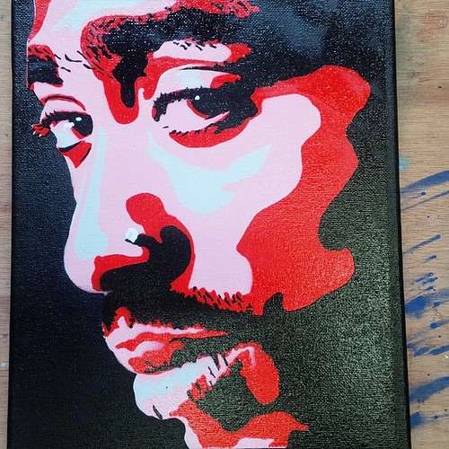 ２pac コンクリートに咲いたバラ キャンバス オン ステンシルアート 絵画 Shin19 通販 Creema クリーマ ハンドメイド 手作り クラフト作品の販売サイト