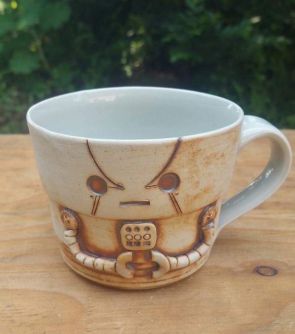 [受注生産]ロボット型コーヒーカップ(円柱型) 1枚目の画像