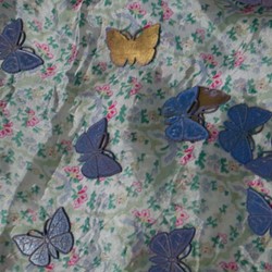 ヴィンテージ 蝶のアクセサリーパーツ 2P チャーム カボション アンティーク 1950's 1枚目の画像