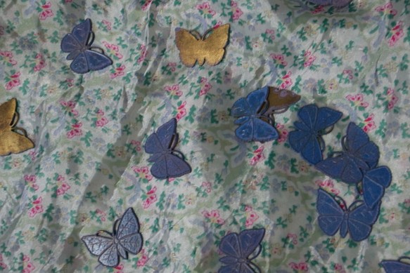 ヴィンテージ 蝶のアクセサリーパーツ 2P チャーム カボション アンティーク 1950's 1枚目の画像