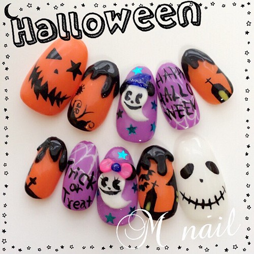 ディズニー ハロウィン ネイルチップ ネイルチップ ネイルシール M Nail 通販 Creema クリーマ ハンドメイド 手作り クラフト作品の販売サイト