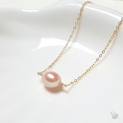 貓のShop • 粉色淡水珍珠 x 14KGF項鍊 第1張的照片