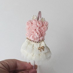 『数量限定ハンドメイド2019』 Princess Pink mini dress hairband,カチューシャ 1枚目の画像