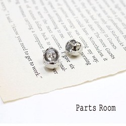 [2 件] 一觸式球圈耳環 [銀色]-mt-3245 第1張的照片