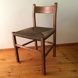 泥染め和紙編み　椅子　 ch1503 　 1枚目の画像