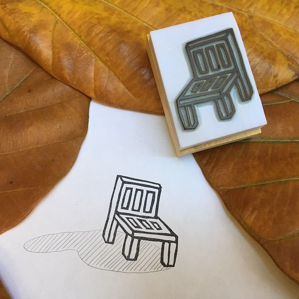 「椅子」手刻印章 / “The Chair” Handmade Stamp 第1張的照片