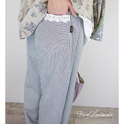 亜麻ストレートトラウザーズ linen gomu straight trousers white