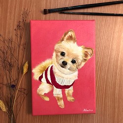カスタムペット油絵|犬犬 1枚目の画像