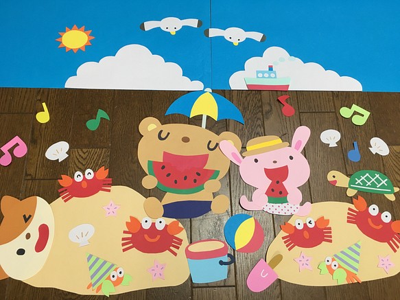 【New】夏　マリンvers ⭐︎ 壁面飾り　ハンドメイド　幼稚園　保育園