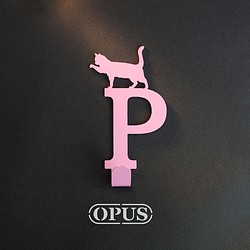[OPUS Dongqi Metalworking]猫が手紙Pのフックピンク/壁掛けフック/家具ラック/居間/ハンガー/スタイリ 1枚目の画像
