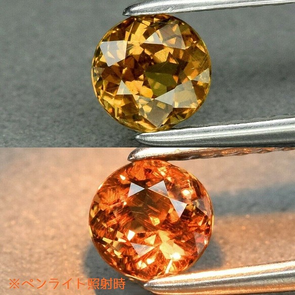 天然石 カラーチェンジ ガーネット ルース 0.55ct 非加熱 タンザニア産　魅力的な透明感と煌めき！