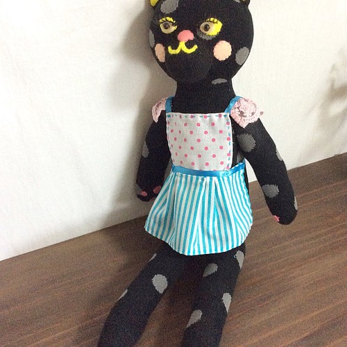 おしゃれな猫の女の子 ぬいぐるみ ぬいぐるみ Tikutiku Tocco 通販 Creema クリーマ ハンドメイド 手作り クラフト作品の販売サイト