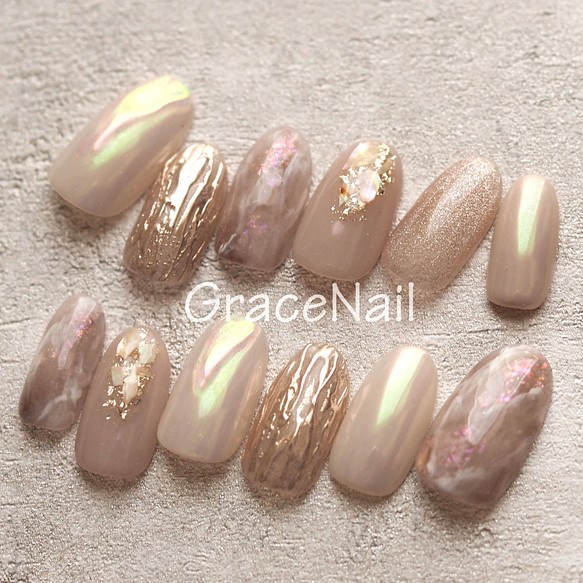 現品限り！ネイルチップ No.348 ネイルチップ（つけ爪） GraceNail