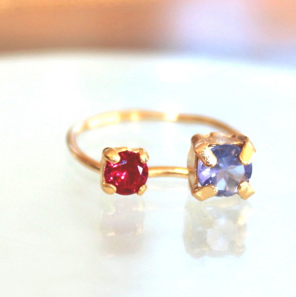 k10 Tanzanite & Ruby Ring ネックレス・ペンダント guinomi