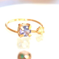 k18gp Tanzanite & Opal Ring 指輪・リング guinomi☆nyaririchan 通販