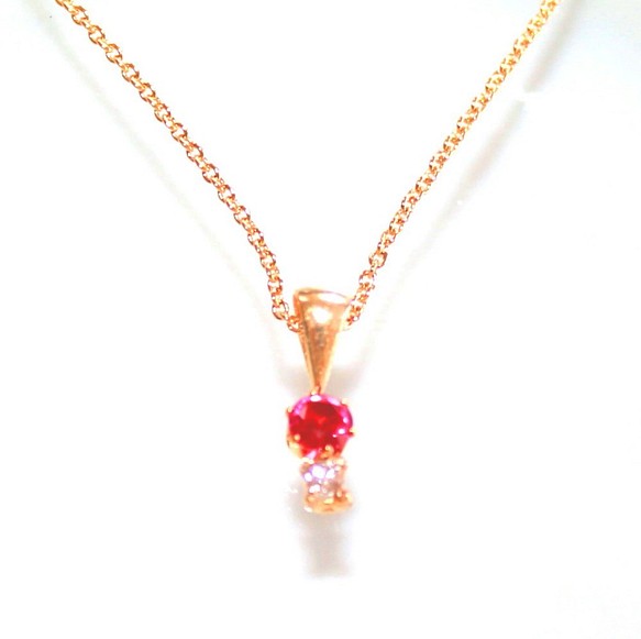 k18gp Ruby & Diamond Necklace ネックレス・ペンダント guinomi