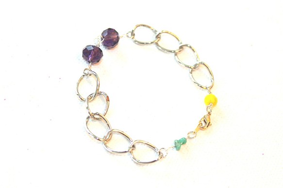 autumn  bracelet emerald +"sapphire"present 1枚目の画像