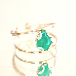 k18 Emerald Ring 1枚目の画像