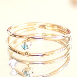 Blue diamond ring & white 1枚目の画像