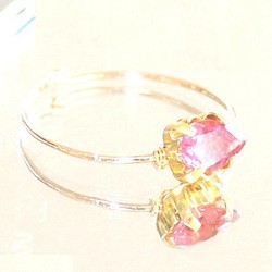 K10 Pink Tourmarine Pear-shaped cut Ring 1枚目の画像