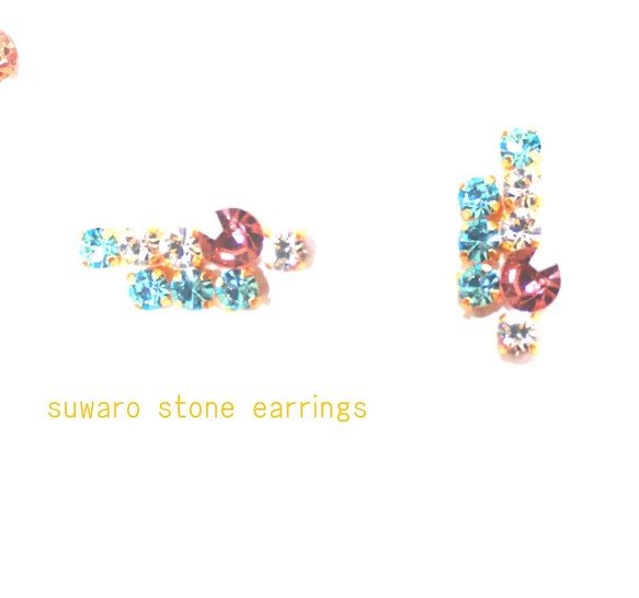 suwaro & quartz earrings vol,10 1枚目の画像