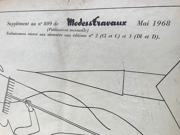 1968年5月フランス 刺繍図案. 1枚目の画像