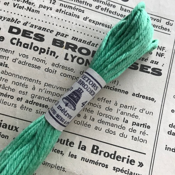 DMC刺繍糸 #2912(左から2番目)緑系B 糸・ミシン糸 アンティーク