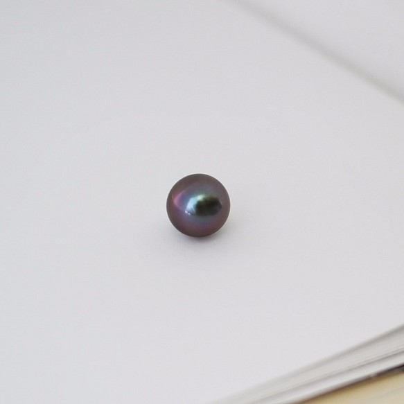 [全球免郵費] 大溪地黑珍珠 - AAA級,茄子紫色,11mm,正圓形, 原顆, 無孔, 免費打孔 第1張的照片
