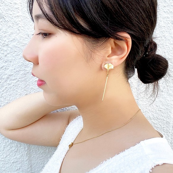 25％オフ）銀杏の葉18Kゴールドピアス gstaaddelivery.x10.mx