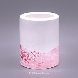 Cement Mini Pot Series 迷你 水泥 筒 / Pastel scarlet 紛朱紅 /多用途器具 第1張的照片