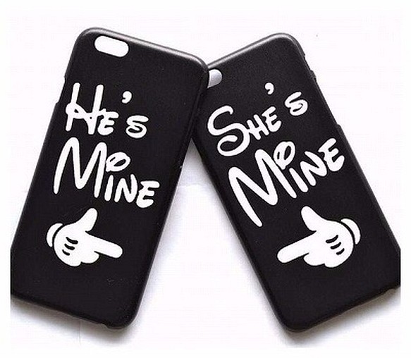 ペアで He S Mine She S Mine Iphone ケース お揃い ブラック 2種 Iphoneケース カバー Laundly 通販 Creema クリーマ ハンドメイド 手作り クラフト作品の販売サイト