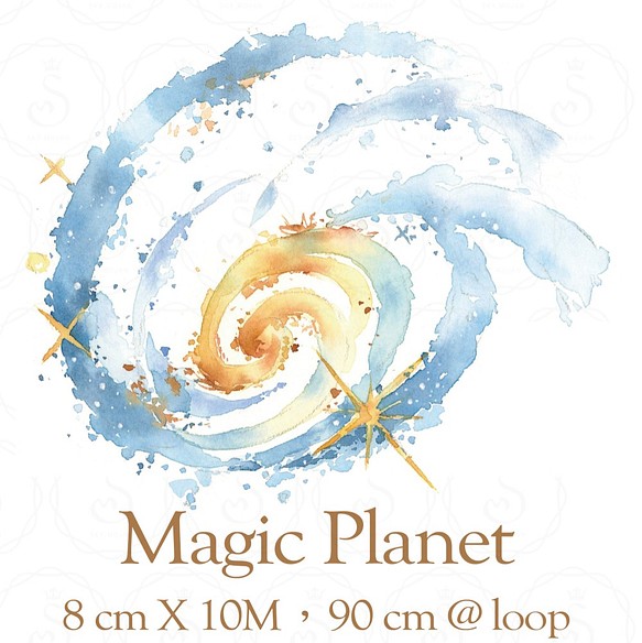 sky.mojan ／墨染一色 ✦ 魔幻星球 ／ Magic Planet ✦ 寬版紙膠帶 ✦ 日本和紙 第1張的照片