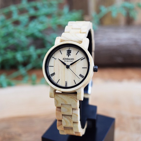 EINBAND Reise HINOKI檜 32mm 木製腕時計 ウッドウォッチ 1枚目の画像