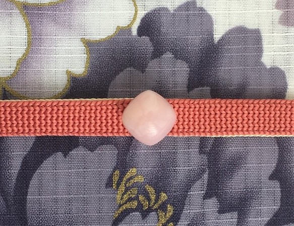 【送料無料】ピンクオパール・帯留め 1枚目の画像