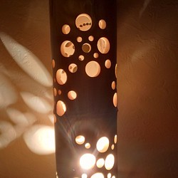 竹のランプシェード花の乱舞２ 照明 ライト ランプ 灯家 通販 Creema クリーマ ハンドメイド 手作り クラフト作品の販売サイト