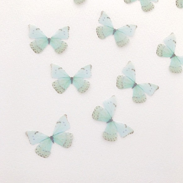 素材   蝶々 シフォンパーツ    幅約3cm  5枚  アクセサリーパーツPB7-2 1枚目の画像