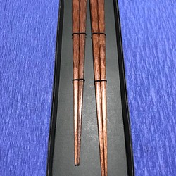 天然杢 ブラックウォールナット 夫婦箸 ハンドメイド 1枚目の画像