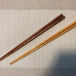 屋久杉 本榧 菜箸 セット 手作り 削り出し 1枚目の画像