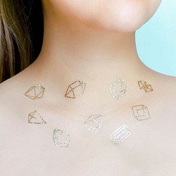 サプライズタトゥー/幾何学的宝石金属タトゥータトゥーステッカー 1枚目の画像