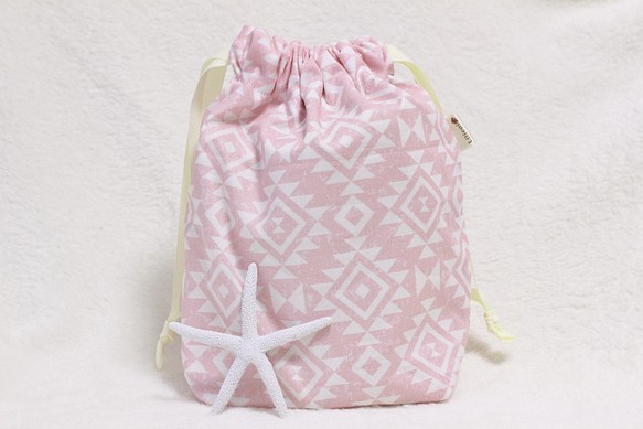★證券交易所促銷商品★Aztec Sakura Pink☆束口袋 第1張的照片