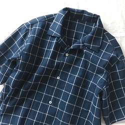くったりコットンリネンのオープンカラーシャツ 1枚目の画像
