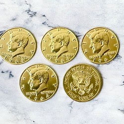 [5個] ケネディ レプリカコイン 20mm 真鍮 1枚目の画像